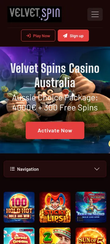 Velvet Spins Casino mobile browser experience with AUD promotions and account controls